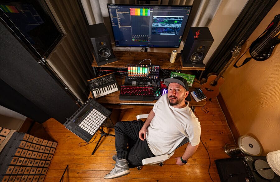 In the studio